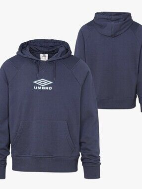 Umbro Dark Navy / Vista  Blue Pullover Hoodie with Contrast Logo L